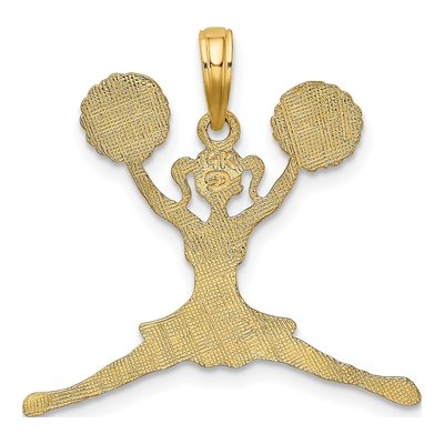 14K Yellow Gold Cheerleader Pendant – view 4
