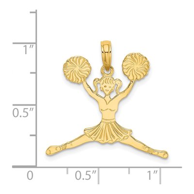 14K Yellow Gold Cheerleader Pendant – view 5