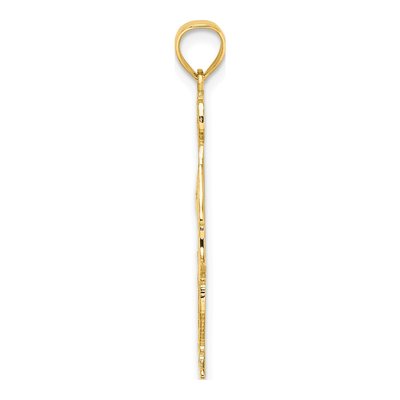 14K Yellow Gold Cheerleader Pendant – view 3
