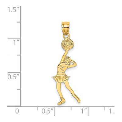 14K Yellow Gold Cheerleader Pendant – view 5