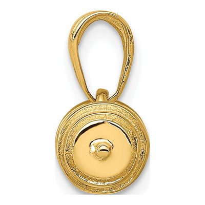 14K Yellow Gold 3-D Barbell Pendant – view 3