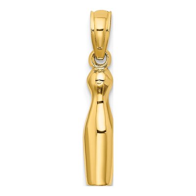 14K Yellow Gold 3-D Bowling Pin Charm – view 5