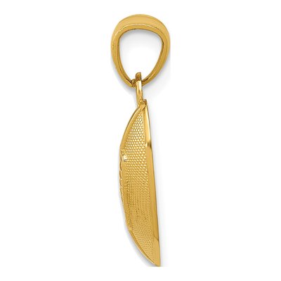 14K Yellow Gold Football Pendant – view 3