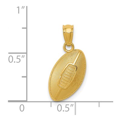 14K Yellow Gold Football Pendant – view 5