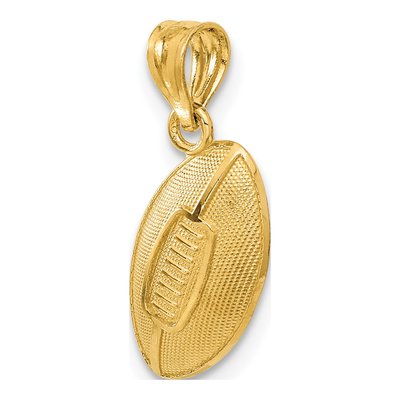14K Yellow Gold Football Pendant – view 6