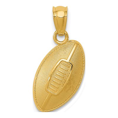 14K Yellow Gold Football Pendant