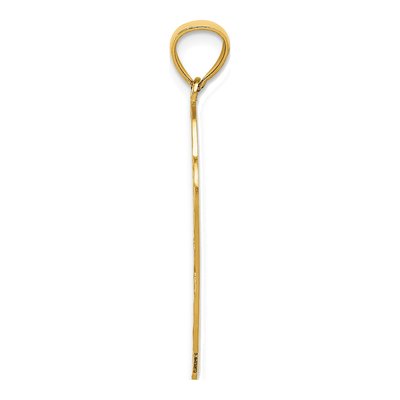 14K Yellow Gold Basketball Hoop Pendant – view 3