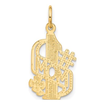 14K Yellow Gold MOM Number 1 Pendant – view 4