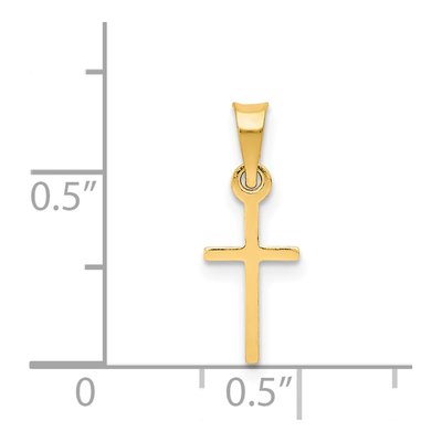 14K Yellow Gold Cross Pendant – view 5