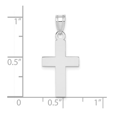 14K White Gold Cross Pendant – view 4