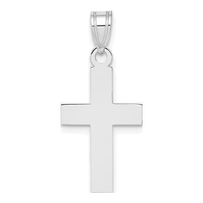 14K White Gold Cross Pendant