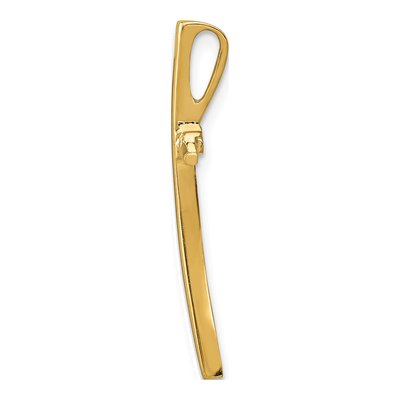14K Yellow Gold Curved Cross Slide Pendant – view 3