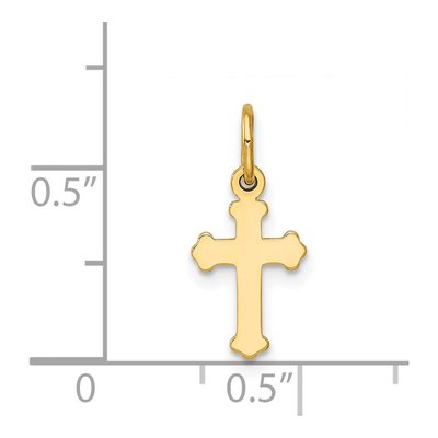 14K Yellow Gold Mini Cross Pendant – view 4