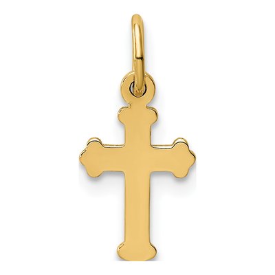 14K Yellow Gold Mini Cross Pendant – view 5
