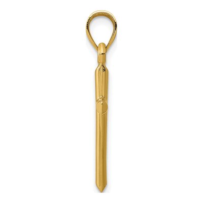 14K Yellow Gold Hollow Cross Pendant – view 3