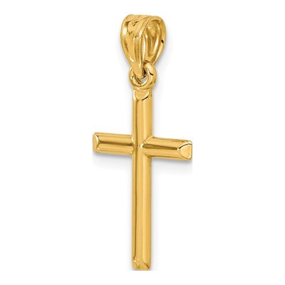 14K Yellow Gold Hollow Cross Pendant – view 6