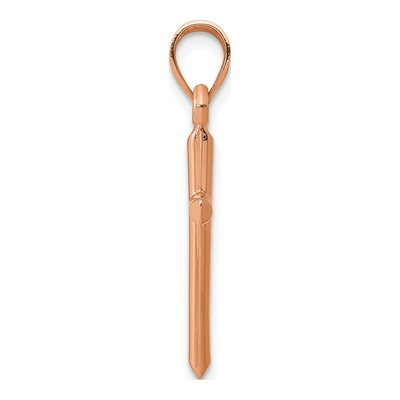 14K Rose Gold Hollow Cross Pendant – view 3