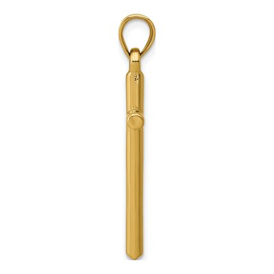 14K Yellow Gold Hollow Cross Pendant – view 3