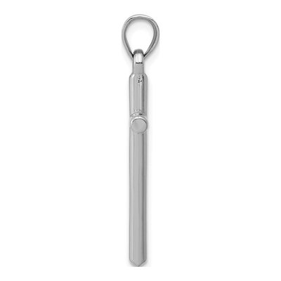 14K White Gold Hollow Cross Pendant – view 3