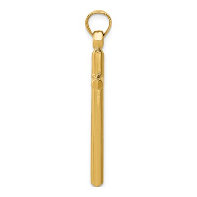 14K Yellow Gold Hollow Cross Pendant – view 3