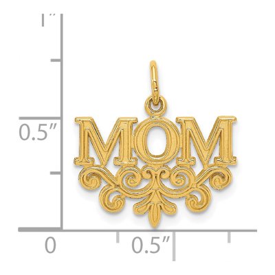14K Yellow Gold MOM Pendant – view 5