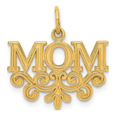 14K Yellow Gold MOM Pendant