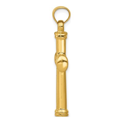 14K Yellow Gold Hollow Cross Pendant – view 3