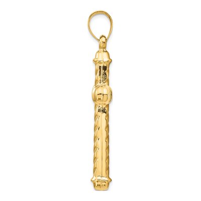 14K Yellow Gold Hollow Cross Pendant – view 3