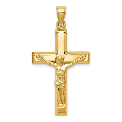 14K Yellow Gold Crucifix Pendant