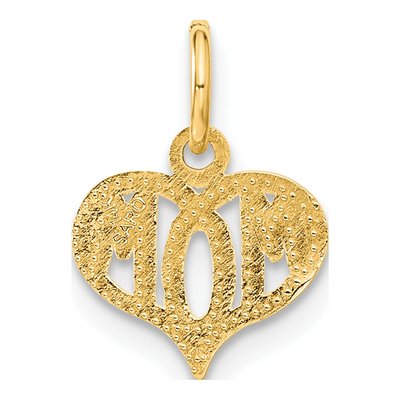 14K Yellow Gold MOM Heart Pendant – view 4