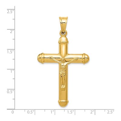 14K Yellow Gold Reversible Crucifix Cross Pendant – view 4