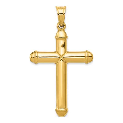 14K Yellow Gold Reversible Crucifix Cross Pendant – view 5