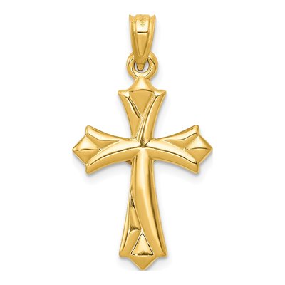 14K Yellow Gold Reversible Crucifix Cross Pendant – view 5