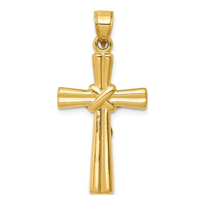 14K Yellow Gold Reversible Crucifix Cross Pendant – view 5