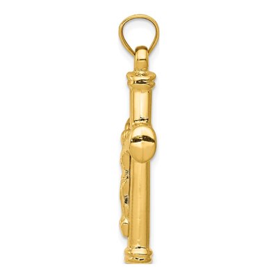 14K Yellow Gold Reversible Crucifix Cross Pendant – view 3