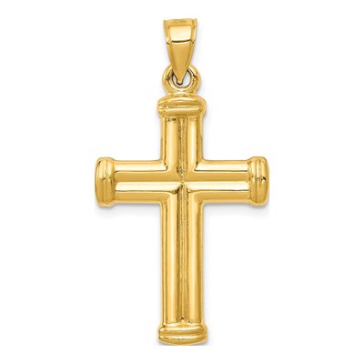 14K Yellow Gold Reversible Crucifix Cross Pendant – view 5