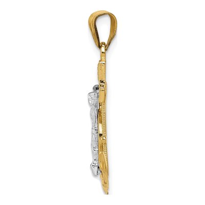 14K Two-Tone Gold Mariners Crucifix Pendant – view 3
