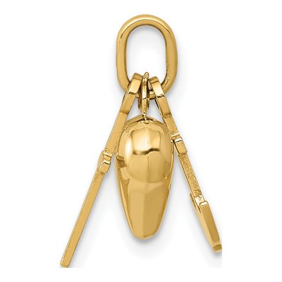 14K Yellow Gold Faith Hope Charity Charm – view 3