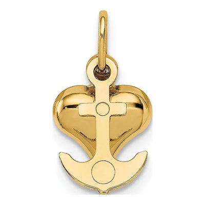 14K Yellow Gold Faith Hope Charity Charm – view 5