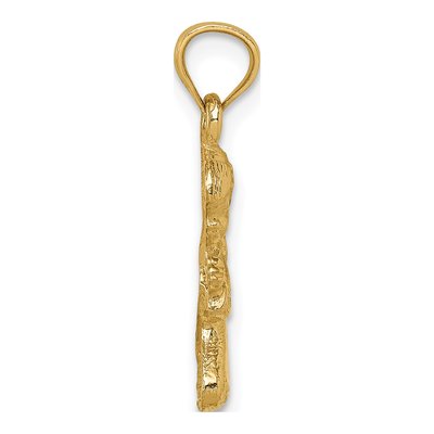 14K Yellow Gold Praying Girl Pendant – view 3
