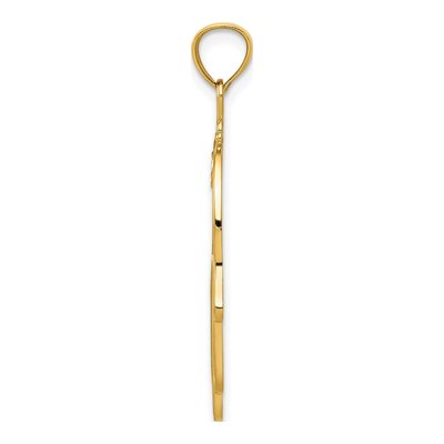 14K Yellow Gold Filigree Chamseh Pendant – view 3