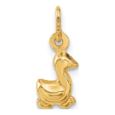 14K Yellow Gold Duck Pendant – view 4
