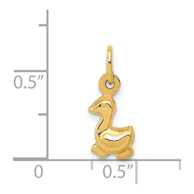 14K Yellow Gold Duck Pendant – view 5