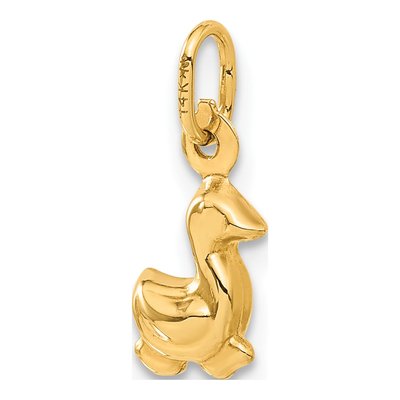 14K Yellow Gold Duck Pendant – view 6