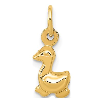 14K Yellow Gold Duck Pendant