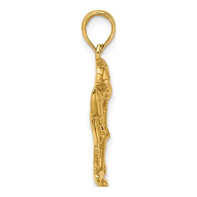 14K Yellow Gold Hockey Player Pendant – view 3