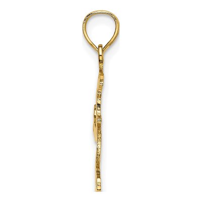 14K Yellow Gold Ice Skater Pendant – view 3