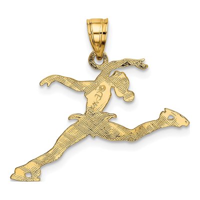 14K Yellow Gold Ice Skater Pendant – view 5