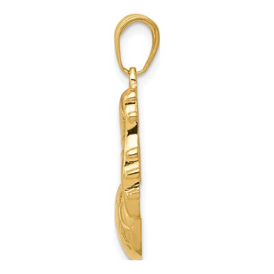 14K Yellow Gold Soccer Ball Shoe Pendant – view 3