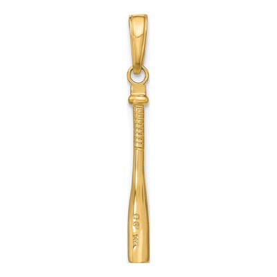 14K Yellow Gold 3-D Baseball Bat Pendant – view 4
